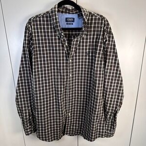 Chaps Mens XXL Plaid Button Down Shirt Long Sleeve Easy Care Fall Holiday Staple